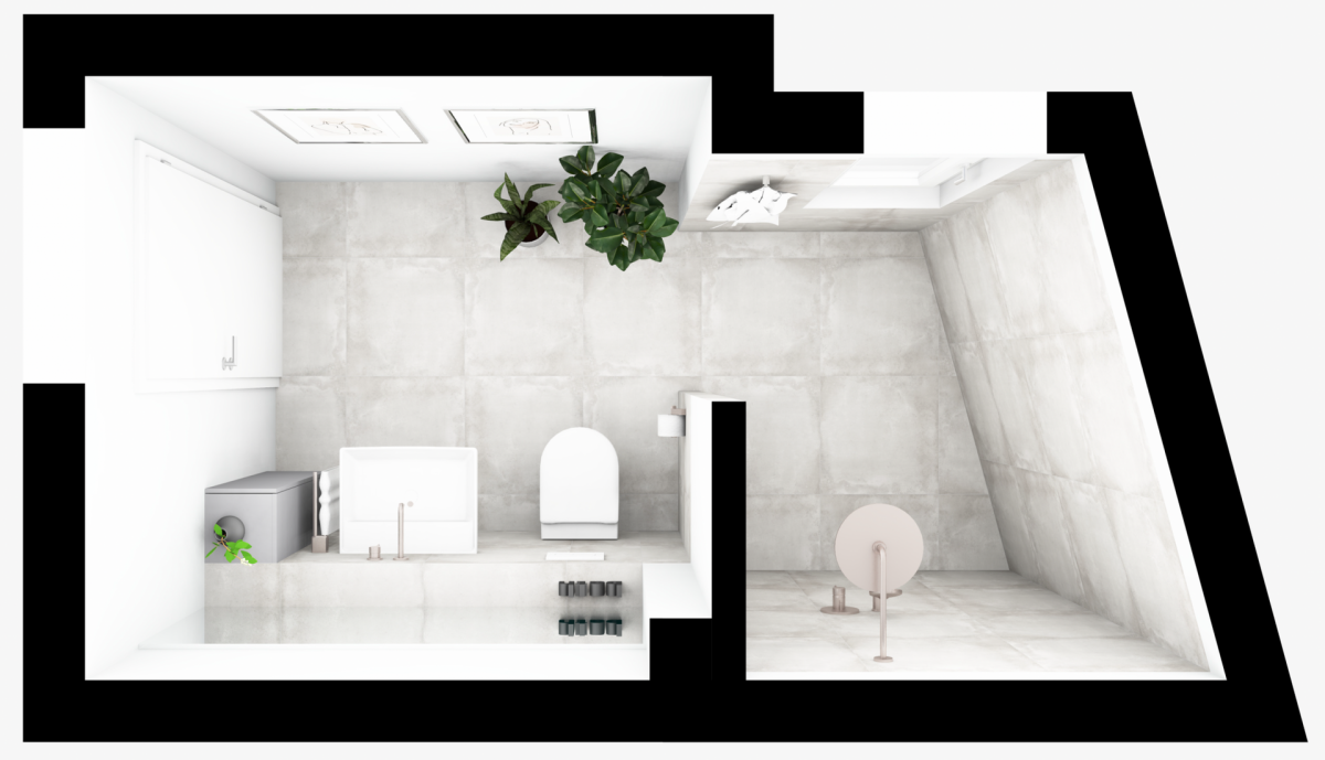 Badezimmer Draufsicht